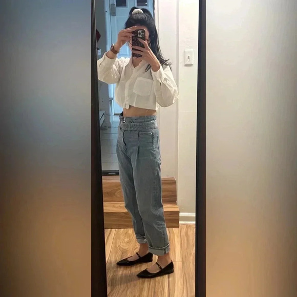 AGOLDE Reworked 90’s Belted Denim Jean in Women’s Sz 26 - Picture 2 of 8